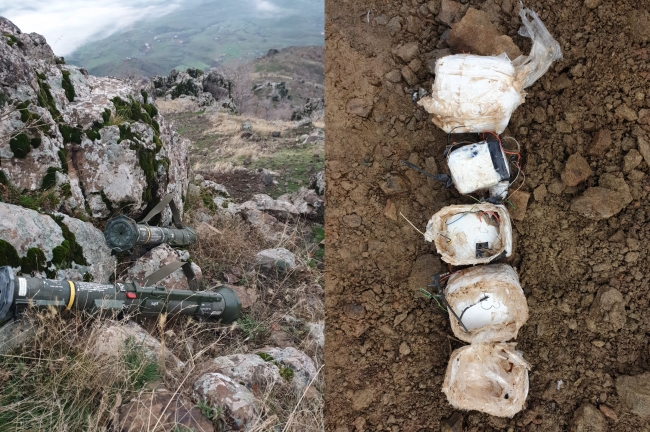 Terör operasyonlarında tanksavar roket ele geçirildi